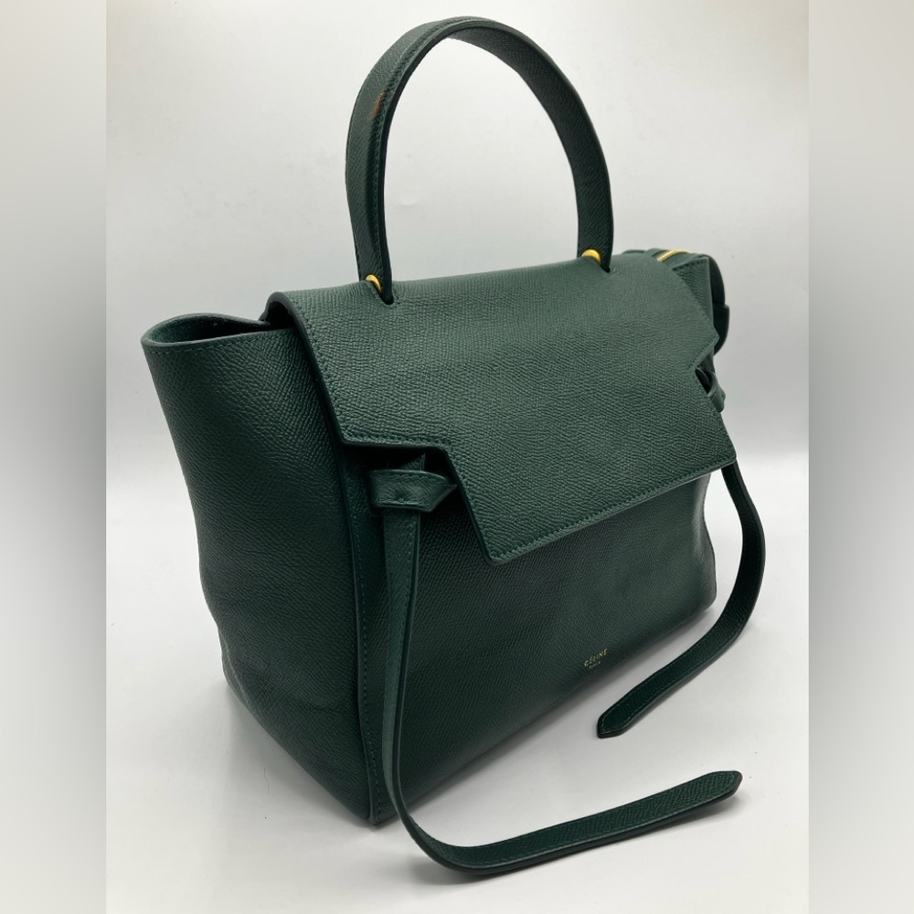 Celine Micro Belt Bag in Grained Calfskin Amazone Green - Picture 8 of 15